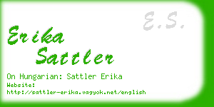 erika sattler business card